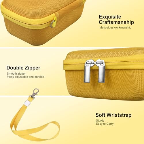 RAIALL Camera Case for Canon PowerShot SX740 HS/ SX730 HS/ SX720 HS/ SX620 HS Digital Camera, 4K Video Camera Hard Carrying Case Protective Travel Bag, Mesh Pocket for Batteries and USB Cable, Yellow - Image 5