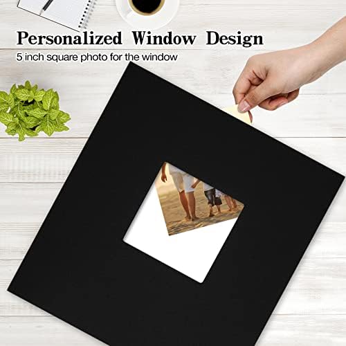 potricher Photo Album 4x6 Pictures, 600 Pockets, Linen Cover, Black - Image 2