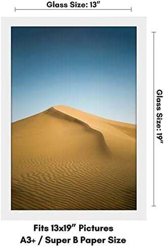 Americanflat 13x19 Picture Frame with Shatter-Resistant Glass - Signature Collection - Gallery-Style Frames Made of Engineered Wood - Photo Frame for Wall Display - White - Image 2