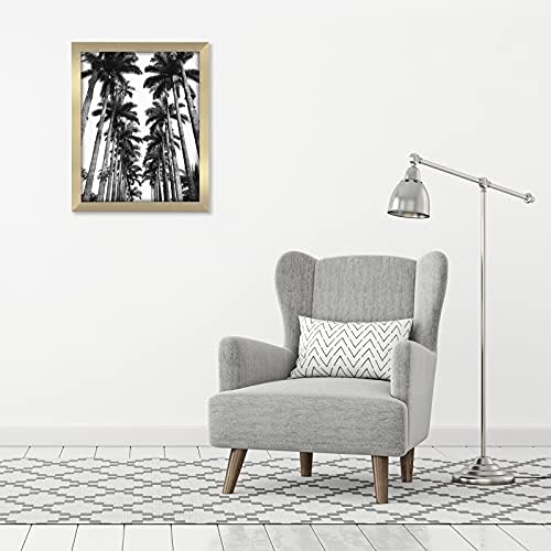 Americanflat 22x28 Poster Frame - Gold Engineered Wood with Polished Plexiglass - Wide Picture Frame for Vertical or Horizontal Wall Display - Epic Collection - Gold - Image 4