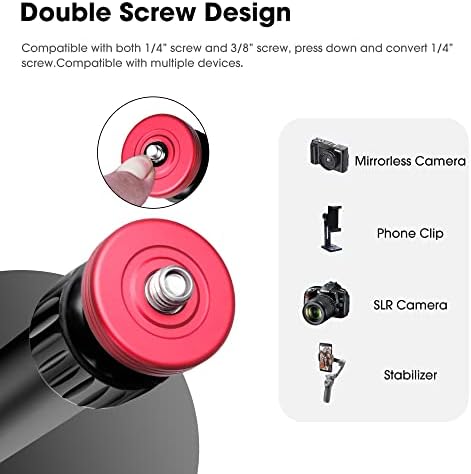 Manbily Gimbal Extension Pole Aluminium Tripod Centre Column Extension Rod 1/4" Thread 2 Section Tube for DJI OSMO Mobile 2 Zhiyun Smooth 4/Q Monopod DSLR Camera Phone Photo Selfies Video Vlog - Image 5