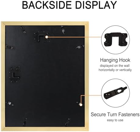 11x14 Picture Frame Set of 4 with Real Glass, Wall Mount - Image 6