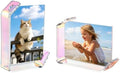 3.5x5inch L Shaped Acrylic Picture Frame, 2 Pack Double Sided Floating Photo Stand for Tabletop, Horizontal Vertical Display Holder Home Office Decor Family Wedding Anniversary, Iridescent by Cosics