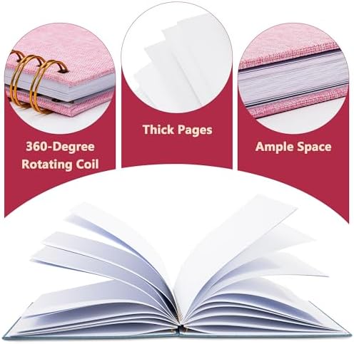 Vienrose Scrapbook Album,40 Pages,10x10 Inch,Pink - Image 3