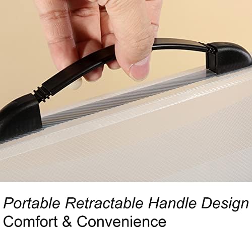 12x16.5 Art Portfolio Case A3 PP Plastic Transparent Black Pack of 1 - Image 6