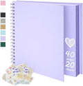 DIY Scrapbook Photo Album,40 Pages,7x7 Inch,Light Purple by Remowith
