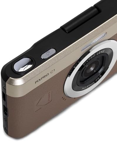 KODAK PIXPRO C1 13MP Compact Digital Camera, 26mm Fixed Lens, Brown - Image 4