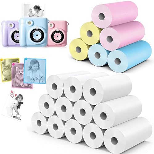 18 Rolls Kids Camera Paper Roll Refill Compatible with Most Instant Print Cameras for Kids BPA Free （2.24"x0.98" ） by Unknown