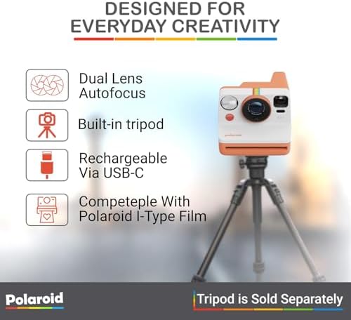 Polaroid Now Generation 3 I-Type Instant Camera (Coral) Bundle with Color I-Type Film (8 Exposures), Hard Protective Case and Wrist Strap - Image 4
