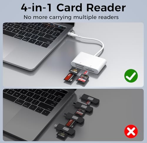 Memory Stick Pro Duo Adapter, USB-C & Lightning, SD/TF/MS/xD Card Reader - Image 6