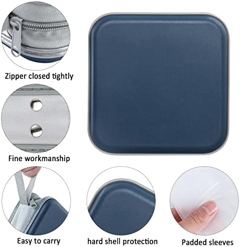 Siveit CD/DVD Cases 40 Capacity Disc Storage Binder for Car(Dark Blue) - Image 2