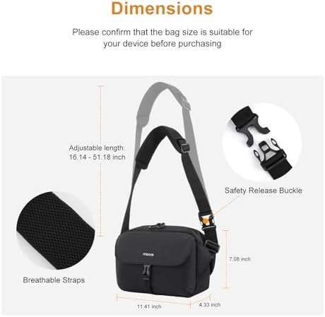 MOSISO Camera Bag Camera Photographers Bag, Shoulder Photography Bag, Black - Image 5