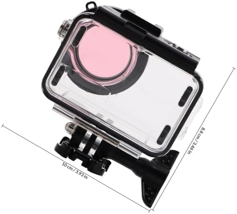 Waterproof Camera Case Housing with Dual Cold Shoe Mount and Pink Filter for Cameras Outdoor Protective Shell and Underwater Photography - Image 2