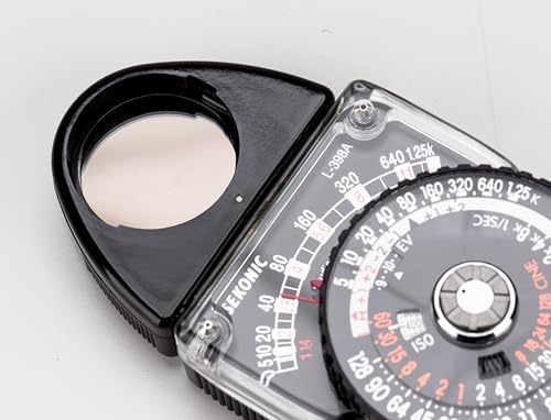 Sekonic L-398A Studio Deluxe III Analog Light Meter, Battery-Free Incident & Reflected Ambient Meter with Amorphous Photocell, Swivel Head, Full Dial Readout for Photography & Cinematography - Image 4