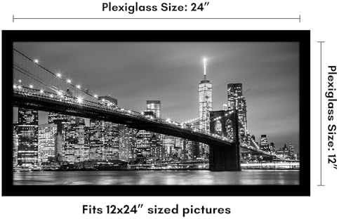 Americanflat 12x24 Poster Frame - Engineered Wood - Black - Image 2
