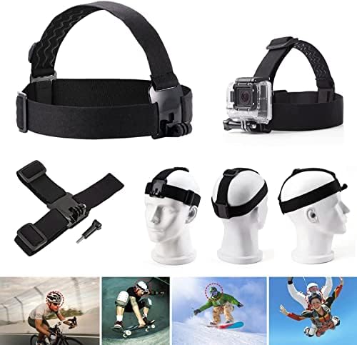 Universal Action Camera Accessories Bundle Head Chest Strap Mount/Selfie Stick/Floating Hand Grip Compatible with Dragon Touch/AKASO EK7000 Brave 4 5 6 7 LE V50X/GoPro Hero 13 12 11 10 9 8 7 - Image 3
