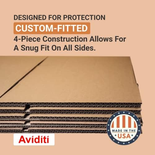 BOX USA Large Mirror Box 40"L x 3.5"W x 60"H (1-Pack), Cardboard Boxes Perfect for Moving, Storing, Packing & Shipping, Ideal for TV's, Picture Frames, Mirrors & Art - Image 3
