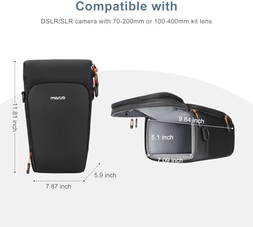 MOSISO Camera Bag, Crossbody Shoulder Bag Padded Camera Case with Lens Kit - Image 2
