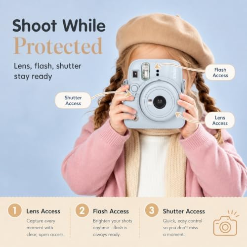 Fujifilm Instax Mini 13 Instant Camera Frost Blue + MiniMate Accessory Bundle with Custom Case + Fuji Instax Film Value Pack (40 Sheets) & Photo Album - Image 6