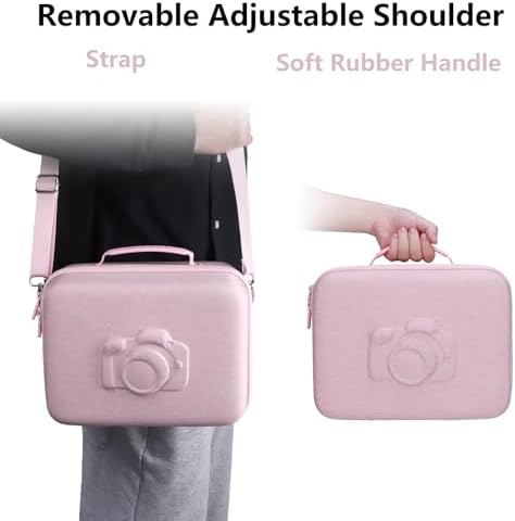 Medium Camera Case Bag for Canon/Sony/Nikon Camera and Multiple Lens Pink - Image 4