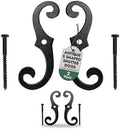 Renovators Supply Manufacturing Decorative S Style Window Shutter Dogs, Cast Aluminum, Rust Resistant Powder Coated, Includes Mounting Screws, 6.5 Inches, Pack of 2 Pairs by RenovatorsSupplyManufacturing