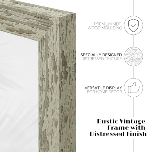 puthiac 11x14 Rustic Farmhouse Picture Frame, Taupe Grey, 1 Pack - Image 3