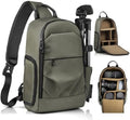 TAAOKA Camera Sling Bag, DSLR/SLR/Mirrorless Camera Backpack Case Shockproof Photography Backpack with Tripod Holder & Removable Modular Inserts Compatible with Canon/Nikon/Sony/Fuji by TAAOKA