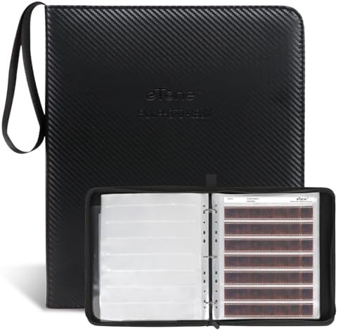 eTone 50 PCS 135 35mm Film Negative Page Preservers Sleeves,Acid-Free Storage Kit with Film Binder Box by eTone