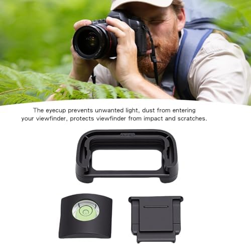 Fydun Camera Eye Cup Viewfinder Eyepiece, Hot Shoe Cover, Protector Cap with Bubble Spirit Level for A7C Silicone - Image 2