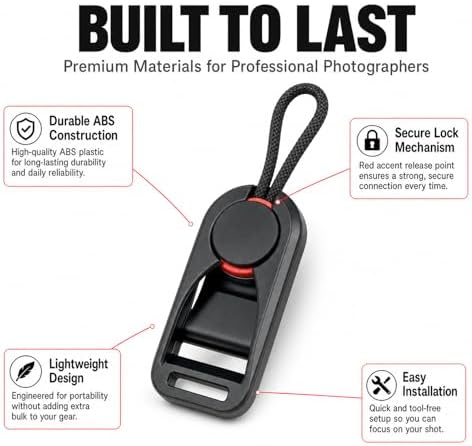 8-Piece Camera Strap Quick Release Connector Kit - Image 5