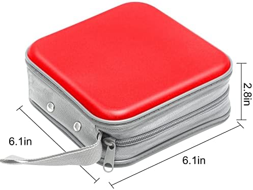 Siveit CD/DVD Cases 40 Capacity Disc Storage Binder for Car(Red) - Image 6