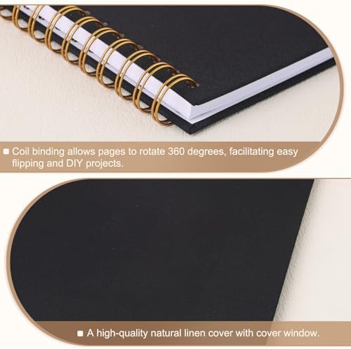 Scrapbook Photo Album 10x10 Inches 40 Pages Linen Cover Black - Image 5