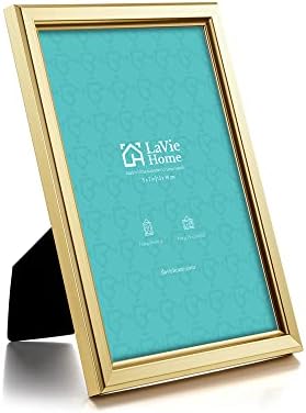 LaVie Home 5x7 Picture Frames (12 Pack, Gold) Simple Designed Photo Frame with High Definition Glass for Wall Mount & Table Top Display, Set of 12 Classic Collection - Image 2