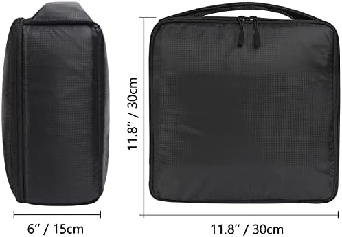 Water Resistant Camera Insert Bag DSLR SLR Camera Case Upgraded Version and Lens Storage Carrying Case (Black) - Image 2