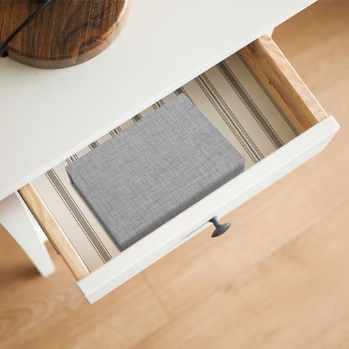 Vienrose Small Photo Storage Box, 4"x6", Linen Postcard Keeper, Gray - Image 4