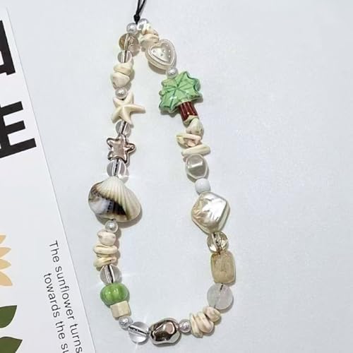 Cute Beaded Camera Wrist Strap for Phone, Digital Camera Charm Lanyard, Pearl Beaded Chain for Bag Keychain Gift - Image 2