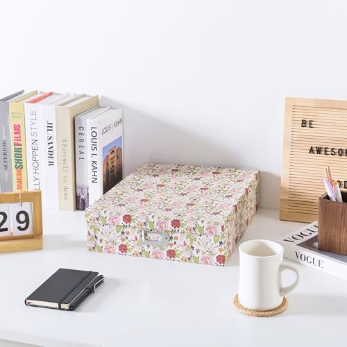 Soul & Lane - Photo Memory Storage Box, 14.8x13x3.7 In, Vintage Floral - Image 4