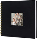 10x10 Inch Scrapbook Photo Album with 40 Pages Acid-Free White Paper, Black by QIQUWU