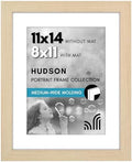 Americanflat 11x14 Picture Frame - Matted to 8x11 - Natural Oak by Americanflat