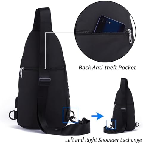 Seoky Rop Small Sling Bag Crossbody for Men Women One Strap Shoulder Cross Body Bag Sling Backpack for Travel - Image 5
