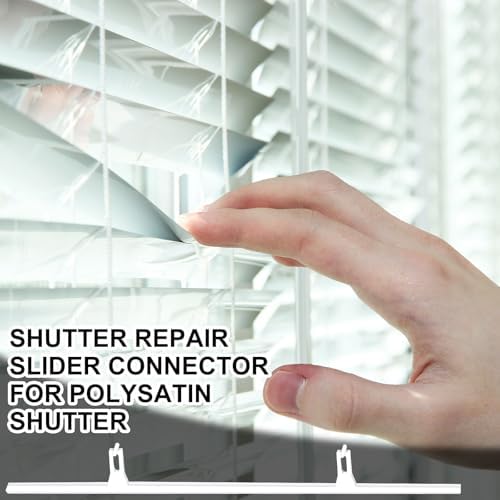 10 Pcs Shutter Repair Slider Connector Plantation Shutter Repair Kit Plantation Shutter Replacement Parts Vinyl Shutter Vane Connector, 2 Connect 3.25" Center Spacing - Image 4