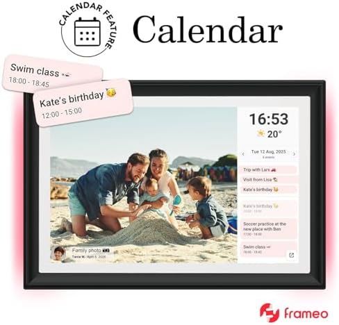 32GB FRAMEO 10.1 Inch WiFi Digital Photo Frame, 1280x800 HD IPS LCD Touch Screen, Auto-Rotate Portrait and Landscape, 32GB Storage, Share Moments Instantly via Frameo App from Anywhere - Image 5