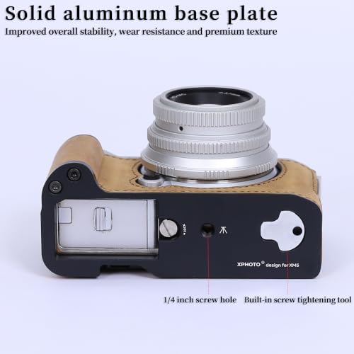 Camera Genuine Leather Half Case ，Compatible with FUJIFILM X-M5 XM5 - Image 6
