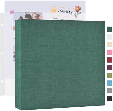 Mublalbum 12x12 Inch 3 Ring DIY Scrapbook Photo Album 40 Pages, Dark Green by Mublalbum