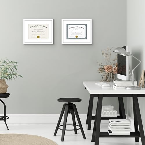 Americanflat 11.5x14 Picture Frame 2-Pack - Matted to 8.5x11 - White - Image 5