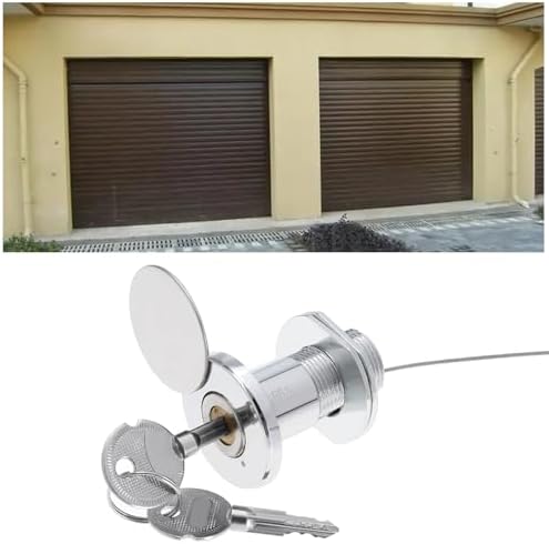 Emergency Garage Door Lock with Steel Wire and 2 Keys for Roller Shutter Doors and Garage Doors Lock Replacement Copper - Image 3