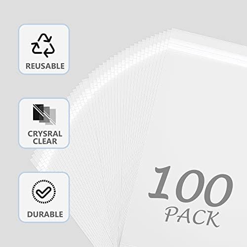 Somime 100Pack Acid-Free Crystal Clear Sleeves Storage Bags for 8x10 Photos - Image 5