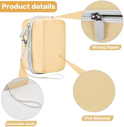 Digital Camera Case Compatible with KODAK EKTAR H35 H35N Half Frame Film Camera, Storage Holder Organizer for Kodak Ultra F9 M35 M38 Paper Shoot kamera, 35mm Film Rolls (Box Only) - Yellow - Image 4