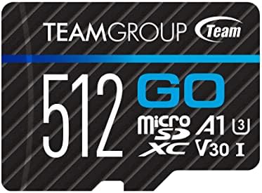 TEAMGROUP GO Card 512GB MicroSDXC UHS-I U3 V30 4K for Action Cameras & Drone High Speed Flash Memory Card with Adapter for Outdoor Sports&Vlog, 4K Shooting,GoPro&Insta360&DJI TGUSDX512GU303 by TEAMGROUP