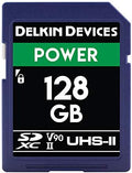 Delkin Devices Power 128GB SDXC UHS-II Memory Card – 300MB/s Read, 250MB/s Write | Ideal for 8K, 4K, HDR, and 360 Video | High-Performance SD Card for Cameras by DelkinDevices